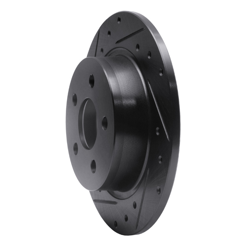 Ford Transit Connect Brake Rotor (1) - Rear Left - R1 Concepts - Drilled & Slotted - Black - `18-`23